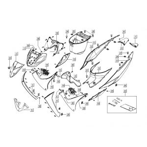 Kappen - Beplating Kymco Nexxon 50 4-takt donkergrijs