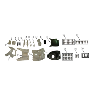 Kappen - Beplating midden China Nano zwart