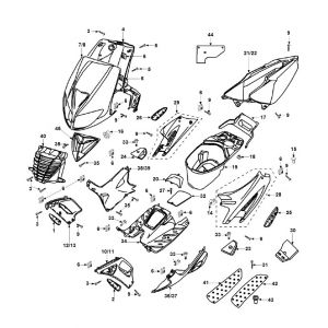 Kappen - Beplating Peugeot Speedfight 2 50 2-takt LC Euro 2