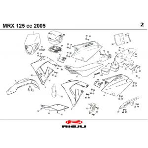 Kappen - Beplating Rieju MRX 125 blauw 2005 4-takt