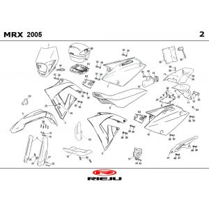 Kappen - Beplating Rieju MRX zwart 2006 2-takt