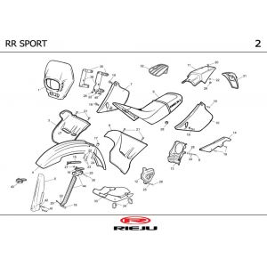 Kappen - Beplating Rieju RR Sport blauw 2004 2-takt