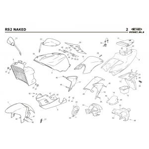 Kappen - Beplating Rieju Rs2 Naked zwart 2009 2-takt
