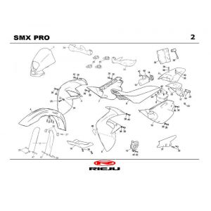 Kappen - Beplating Rieju SMX pro zwart 2004 2-takt