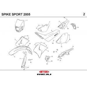 Kappen - Beplating Rieju Spike zwart 2005 2-takt