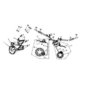 Stuurkap - Stuur - Remcilinder - Remschijf Sym Symphony ST  (BK-001C/S-882U) black / silver