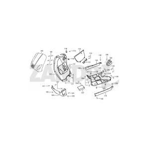 Kappen - Beplating voorzijde Santini Capri 125 wit