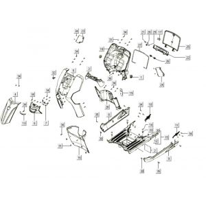 Kappen - Beplating voorzijde Kymco Like 200i Wit