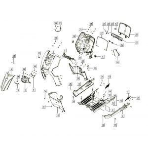 Kappen - Beplating voorzijde Kymco Like 200i Zwart