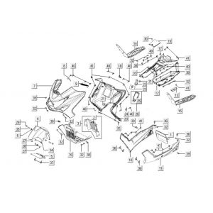 Kappen - Beplating voorzijde Kymco Xciting 500i