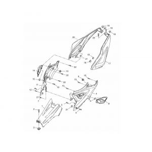 Kappen - Beplating Yamaha Aerox 50 2-takt LC 2013