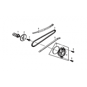 Nokkenas - Distributieketting - Kettinggeleiders Sym Fiddle II Euro 4 (WH-006) White