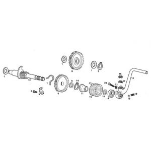 Kickstarteras - Kickstartpedaal- Kickstarttandwielen Derbi Senda R oud model