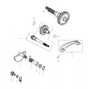 Kickstarteras - Kickstartpedaal - Tandwielen Peugeot Speedfight 2 50 2-takt LC Euro 2