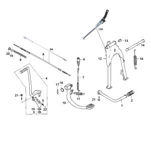 Kickstartpredaal - Rempedaal - Schakelpedaal Honda MB50/MB80