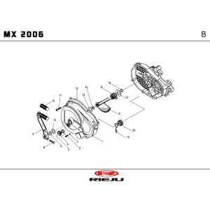Kickstarter Rieju MX rood 2010 2-takt