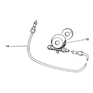 Kilometeraandrijving - Kilometertellerkabel Puch Maxi