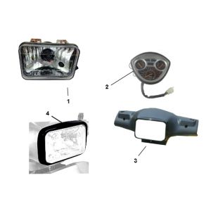 Kilometerteller- Koplamp - Stuurkappen Senzo RivaLux S 4-takt