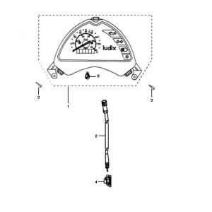 Kilometerteller - Cockpit - Kilometertellerkabel Peugeot Ludix pro 2-takt