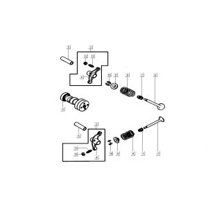 Nokkenas - Kleppen - Tuimerlaars Kymco K-Pipe 4-takt Glans Zwart