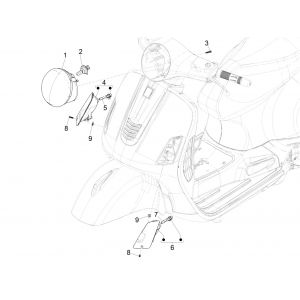 Knipperlichten voorzijde - Koplamp Vespa GTS 125 IE ABS Euro 4 2016-2018