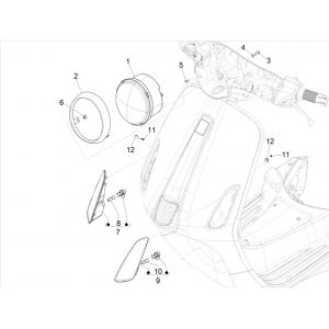 Knipperlichten voorzijde - Koplamp Vespa Elettrica 2018-2019