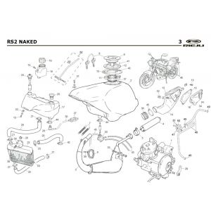 Radiateur - Koeling - Benzinetank- Uitlaat Rieju Rs2 Naked rood 2009 2-takt