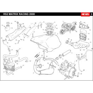 Radiateur - Koeling - Benzinetank- Uitlaat Rieju Rs2 pro zwart 2009 2-takt