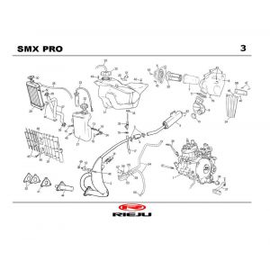 Radiateur - Koeling - Benzinetank- Uitlaat Rieju SMX pro zwart 2004 2-takt