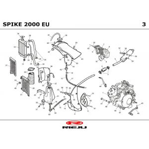 Radiateur - Koeling - Benzinetank- Uitlaat Rieju Spike grijs 2003 2-takt