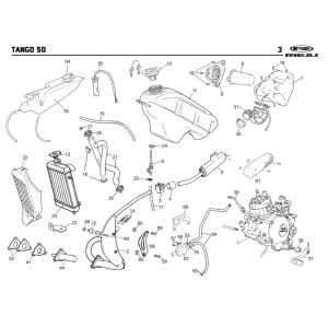 Radiateur - Koeling - Benzinetank- Uitlaat Rieju Tango groen 2009 2-takt
