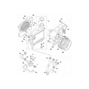 Radiateur - Koeling Yamaha Aerox 4-takt 2014