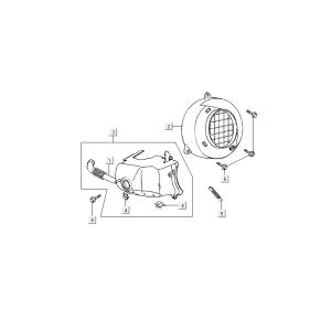Koelkappen Kymco Super9 50 2-takt AC oud model zwart geel
