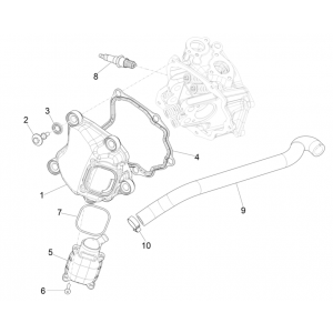 Kleppendeksel - Bougie Piaggio Beverly 300 HPE 4V ABS Euro 5 2021-2022