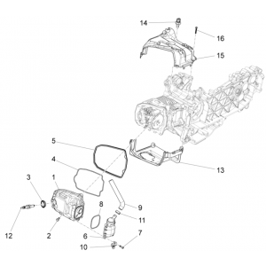 Kleppendeksel - Bougie Piaggio Fly 125 IE 4-takt 3V Euro 3