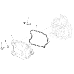 Kleppendeksel - Bougie Piaggio MP3 350 Maxi Sport ABS Euro 4 2018-2020