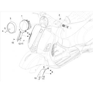 Knipperlichten voorzijde - Koplamp Vespa GTS 300 HPE 4V IE ABS Euro 4 2019