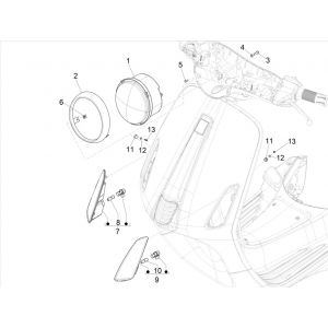Koplamp - Knipperlichten voorzijde Vespa Primavera 50 4-takt IGET 3V Euro 5