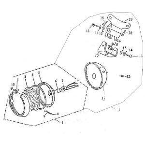 Koplamp Eagle-Wing Torino wit