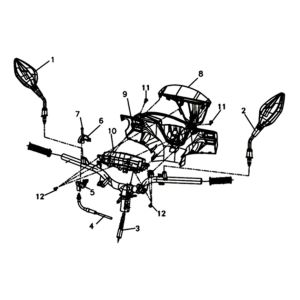 Stuurkappen - Stuurschakelaars - Spiegels Sym Symphony ST Euro 4 Blue