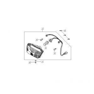 Koplamp Kymco DJ 2-takt Zilver