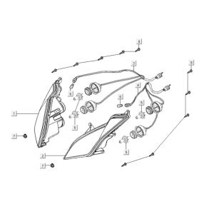 Koplamp Kymco Downtown 300i wit
