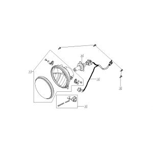 Koplamp Kymco New Sento 50i 4-takt goud