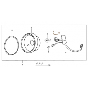 Koplamp Luuko Roman 125 zilver