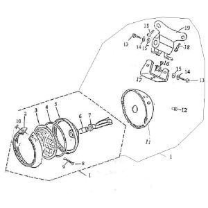 Koplamp Turbho RG50 donkerblauw