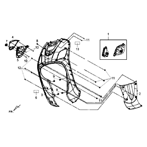 Voorkap - Knipperlichten voorzijde Sym Fiddle III (WH006) white