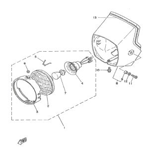 Koplamp Yamaha DT-50 MX