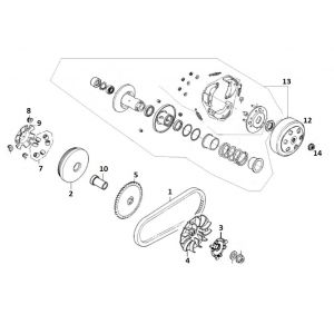 Koppeling- Variateur 10 GY6 Euro 4 2018→ p tm s
