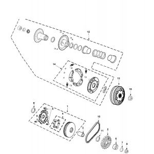 Koppeling - Variateur - V-snaar Peugeot Speedfight 3 50 4-takt AC