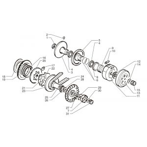 Variateur - Koppeling - V-snaar Beta Ark-k 50 2-takt AC zilver 2006
